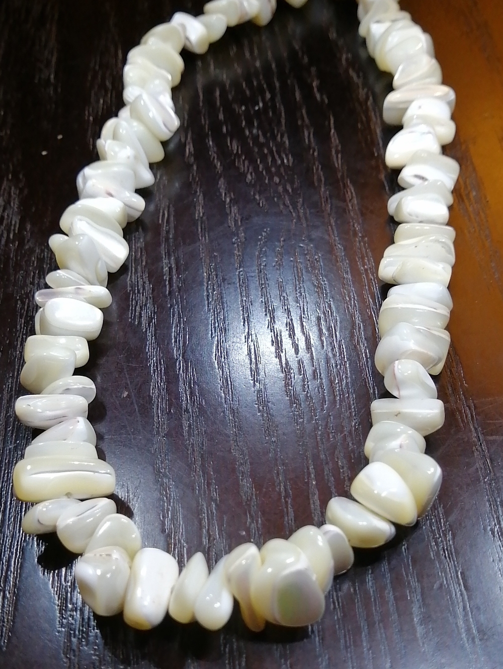 Balamuti Chanky Mother Of Pearl Vintage Necklace 19" Long, 92g Weight